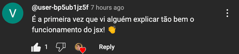 Testemunha do usuário "user-bp5u" sobre o curso React Pro do canal Garoto de Software